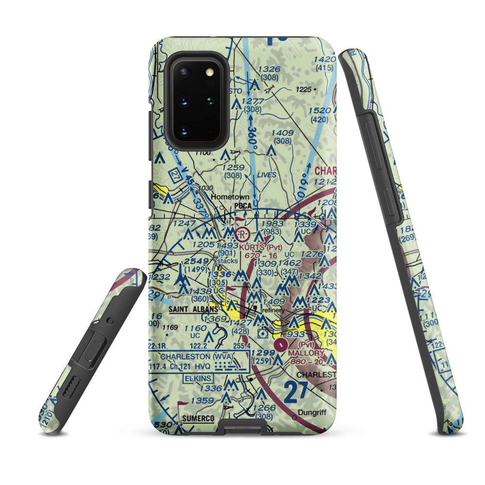Kurt's Field (27WV) VFR Sectional Samsung Phone Case Samsung Galaxy S20 Plus model shown