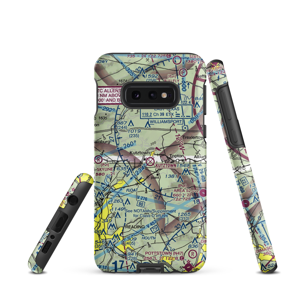 Kutztown Airport (N31) VFR Sectional Samsung Phone Case Samsung Galaxy S10 Plus model shown