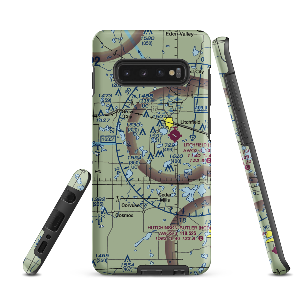 L & M Aerodrome (MN31) VFR Sectional Samsung Phone Case Samsung Galaxy S10 Plus model shown
