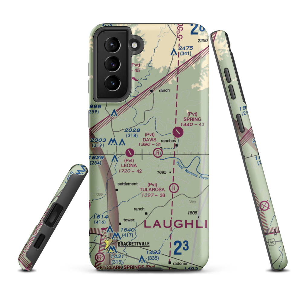 L Davis Ranch Airport (5XS8) VFR Sectional Samsung Phone Case Samsung Galaxy S21 Plus model shown