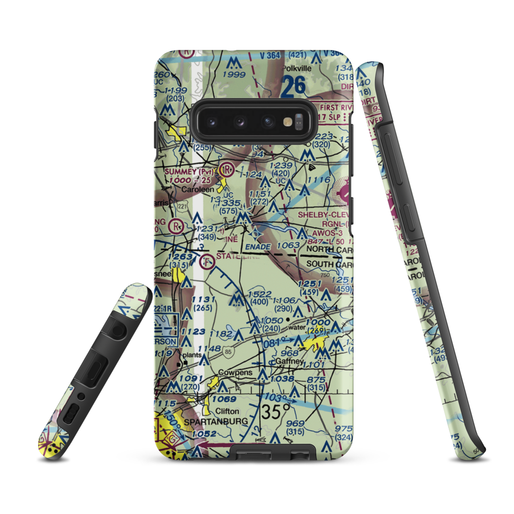 La Dolce Terra Airport (38SC) VFR Sectional Samsung Phone Case Samsung Galaxy S10e model shown