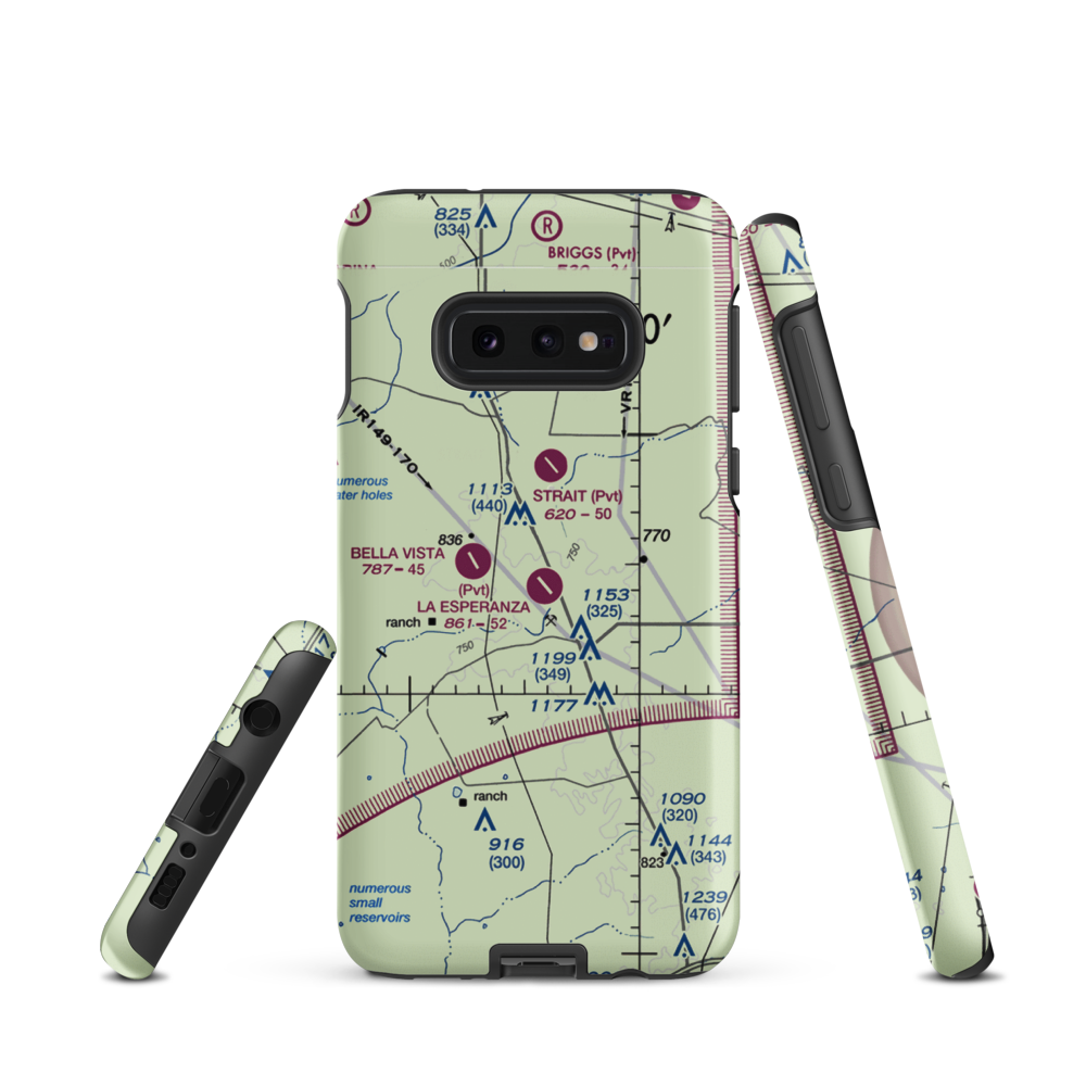 La Esperanza Ranch Airport (TE29) VFR Sectional Samsung Phone Case Samsung Galaxy S10e model shown