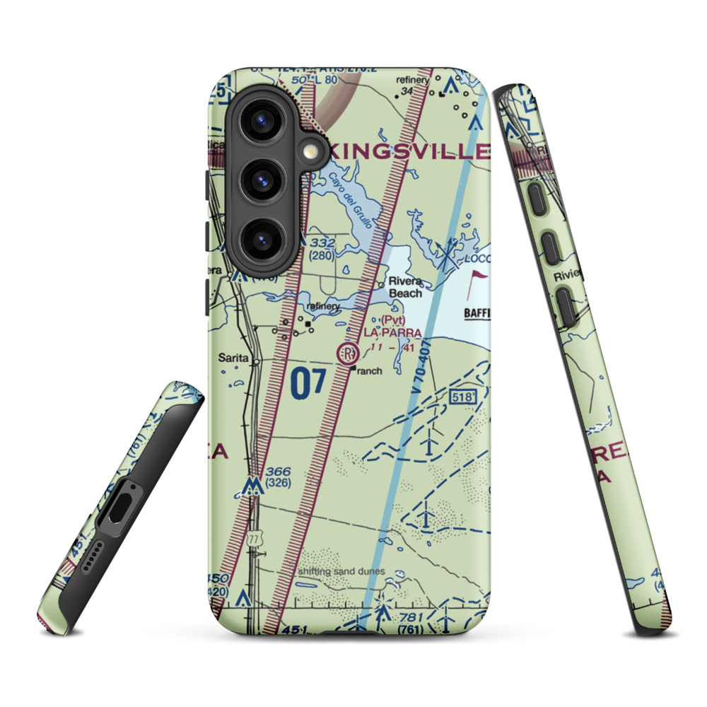 La Parra Ranch Airport (XS63) VFR Sectional Samsung Phone Case Samsung Galaxy S24 Plus model shown