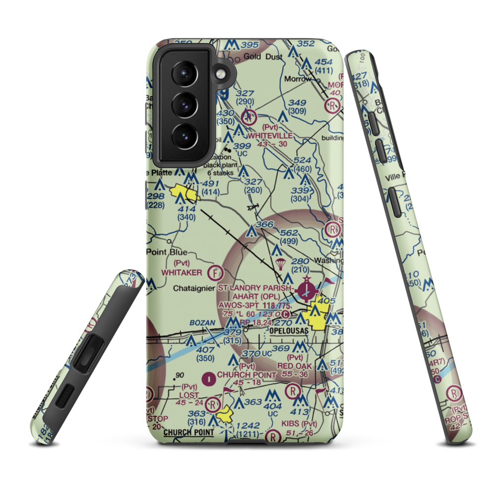 La Petite Airdrome Ultralightport (LS59) VFR Sectional Samsung Phone Case Samsung Galaxy S21 FE model shown