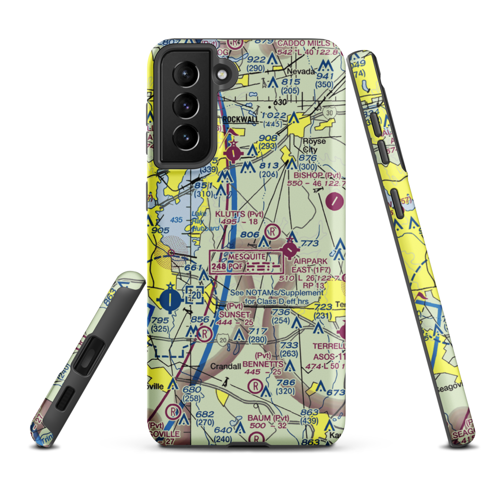Lagrone Ranch Airport (19TA) VFR Sectional Samsung Phone Case Samsung Galaxy S21 FE model shown