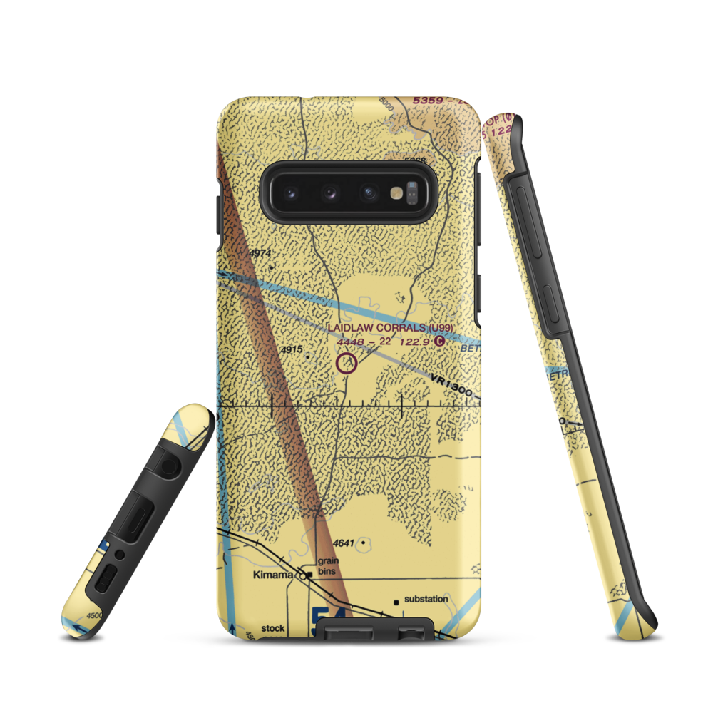 Laidlaw Corrals Airport (U99) VFR Sectional Samsung Phone Case Samsung Galaxy S10 model shown