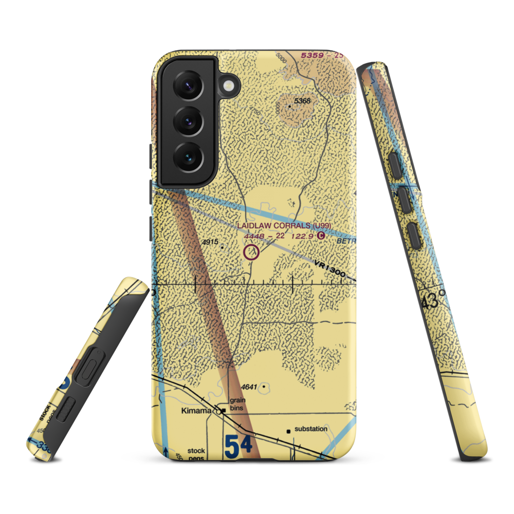 Laidlaw Corrals Airport (U99) VFR Sectional Samsung Phone Case Samsung Galaxy S22 Plus model shown