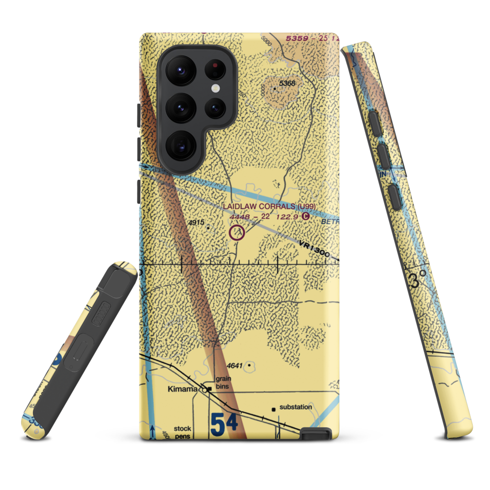 Laidlaw Corrals Airport (U99) VFR Sectional Samsung Phone Case Samsung Galaxy S22 Ultra model shown