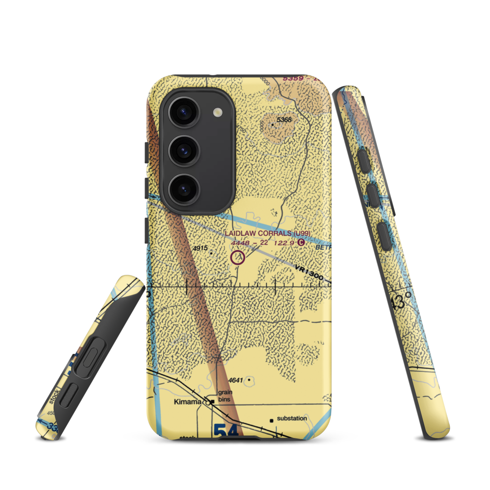 Laidlaw Corrals Airport (U99) VFR Sectional Samsung Phone Case Samsung Galaxy S23 model shown