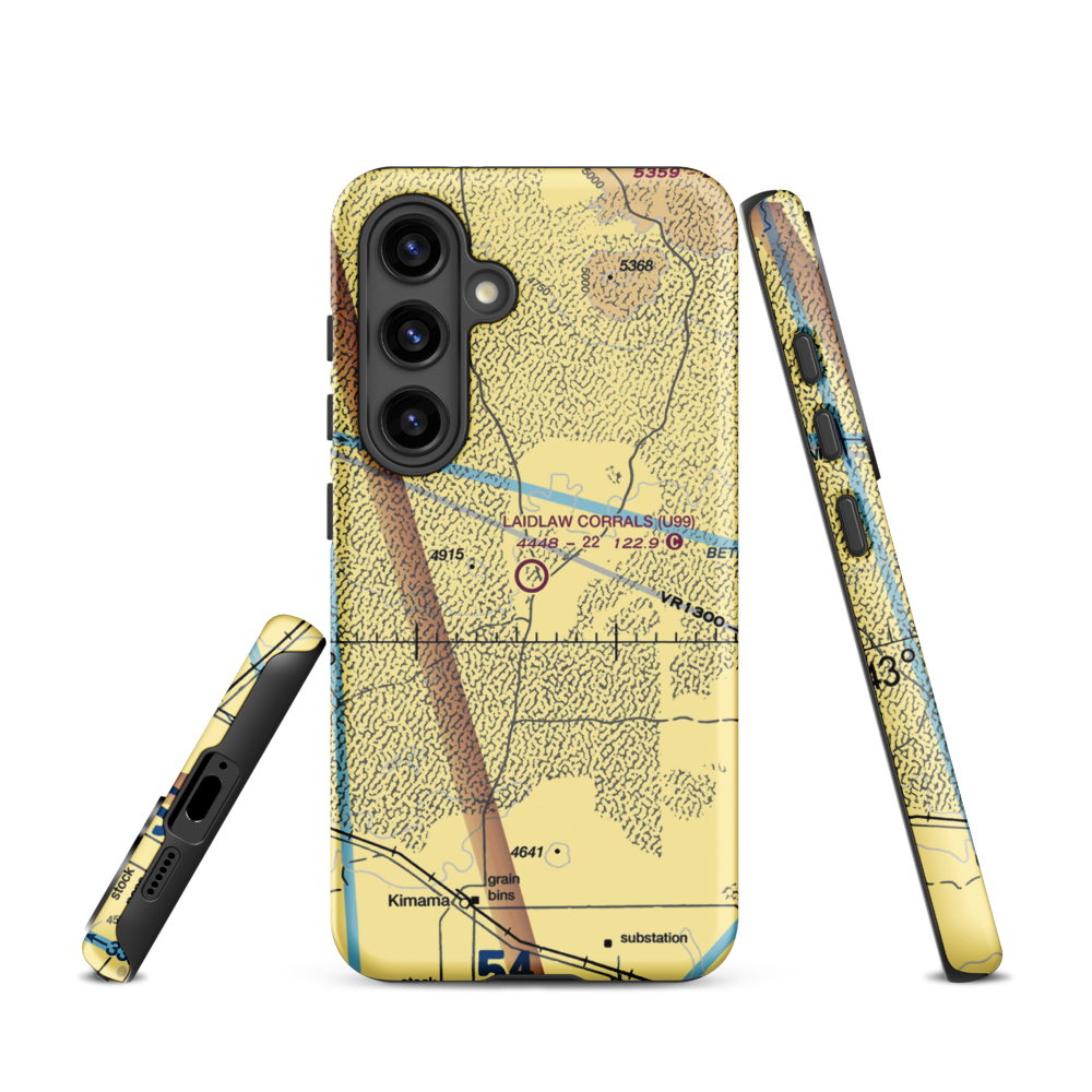 Laidlaw Corrals Airport (U99) VFR Sectional Samsung Phone Case Samsung Galaxy S24 model shown