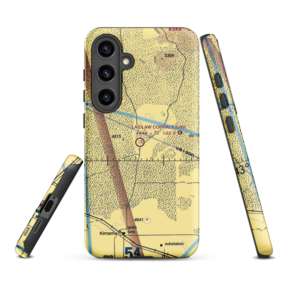 Laidlaw Corrals Airport (U99) VFR Sectional Samsung Phone Case Samsung Galaxy S24 Plus model shown