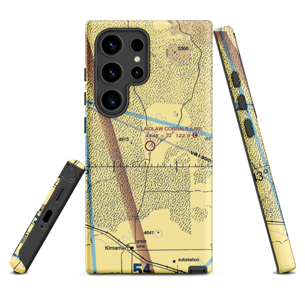 Laidlaw Corrals Airport (U99) VFR Sectional Samsung Phone Case Samsung Galaxy S24 Ultra model shown