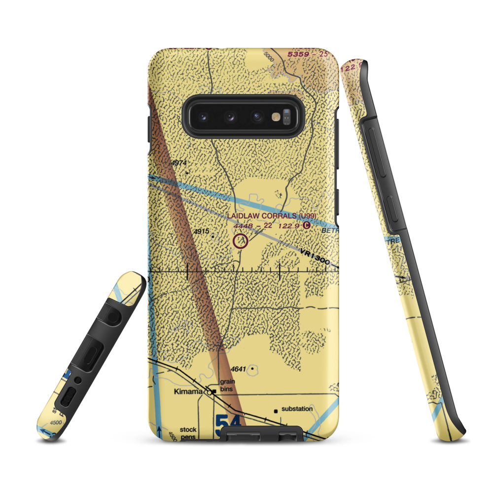 Laidlaw Corrals Airport (U99) VFR Sectional Samsung Phone Case Samsung Galaxy S10e model shown