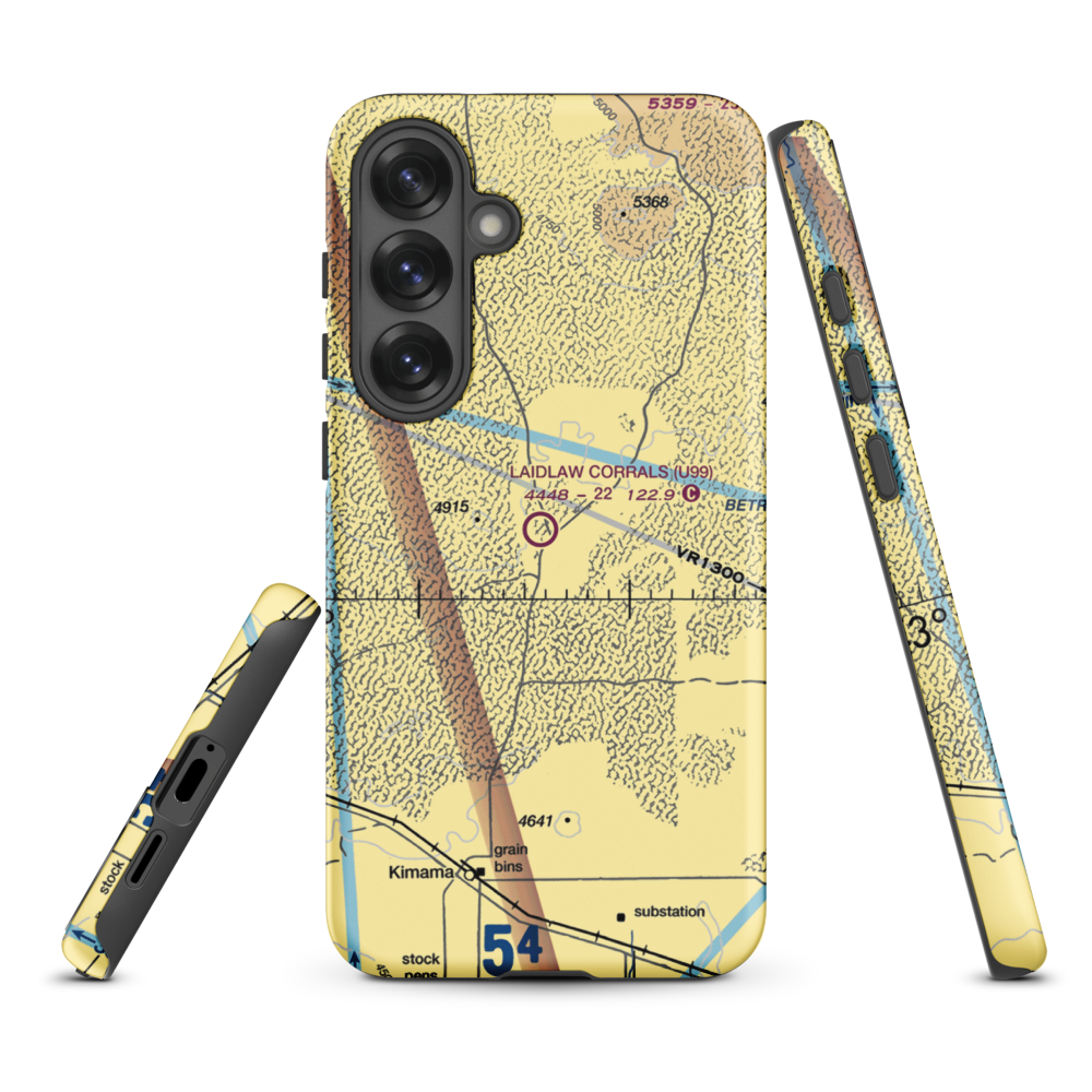 Laidlaw Corrals Airport (U99) VFR Sectional Samsung Phone Case Samsung Galaxy S25 Plus model shown