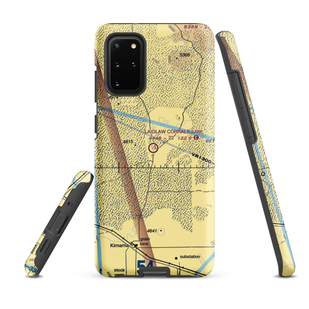 Laidlaw Corrals Airport (U99) VFR Sectional Samsung Phone Case Samsung Galaxy S20 Plus model shown