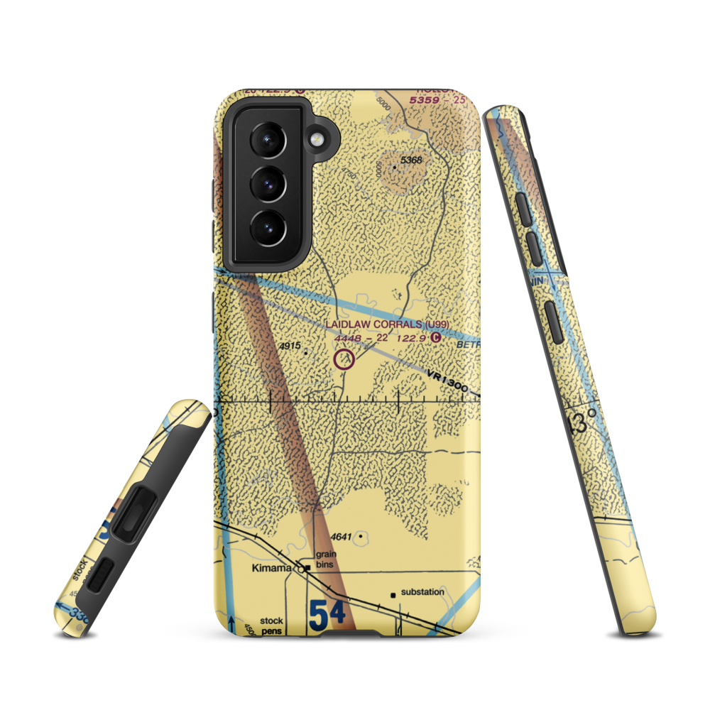 Laidlaw Corrals Airport (U99) VFR Sectional Samsung Phone Case Samsung Galaxy S21 model shown