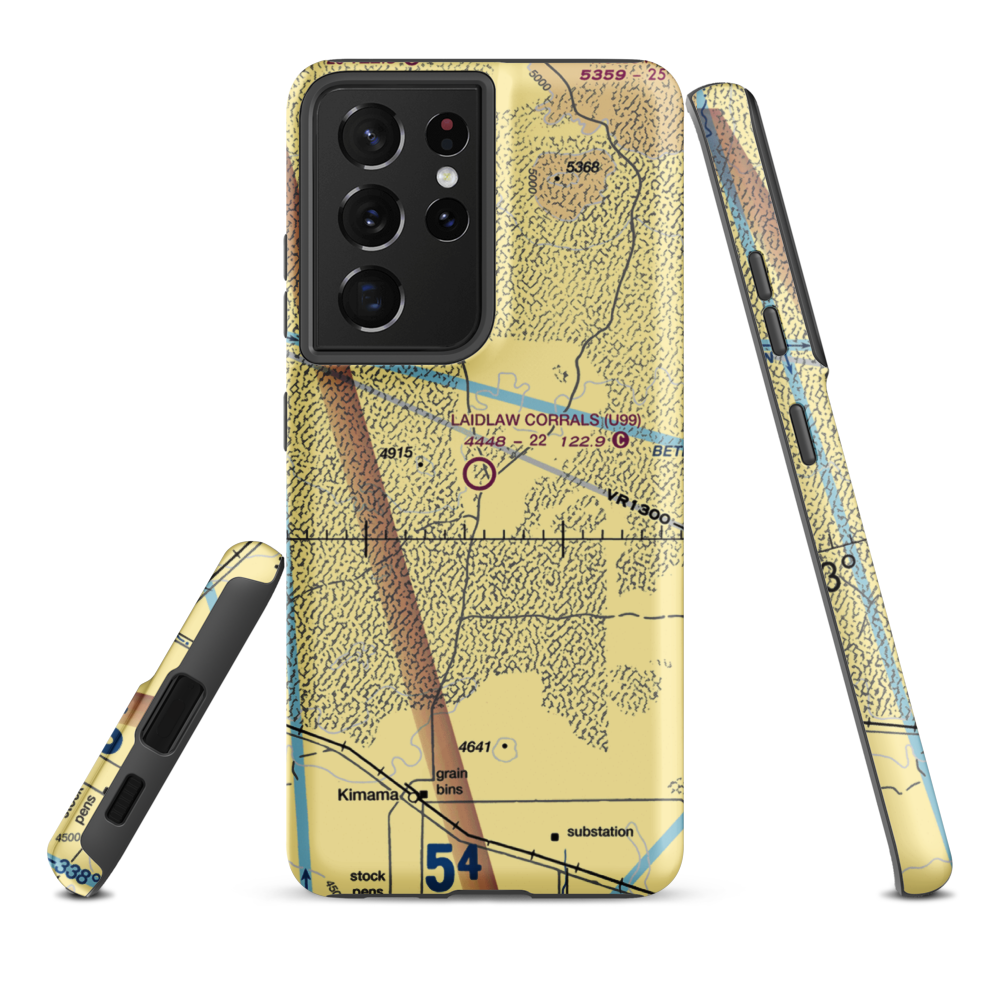 Laidlaw Corrals Airport (U99) VFR Sectional Samsung Phone Case Samsung Galaxy S21 Plus model shown