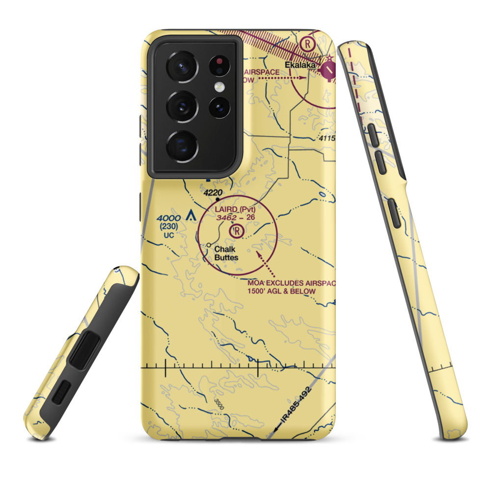 Laird Ranch Airport (MT05) VFR Sectional Samsung Phone Case Samsung Galaxy S21 Ultra model shown