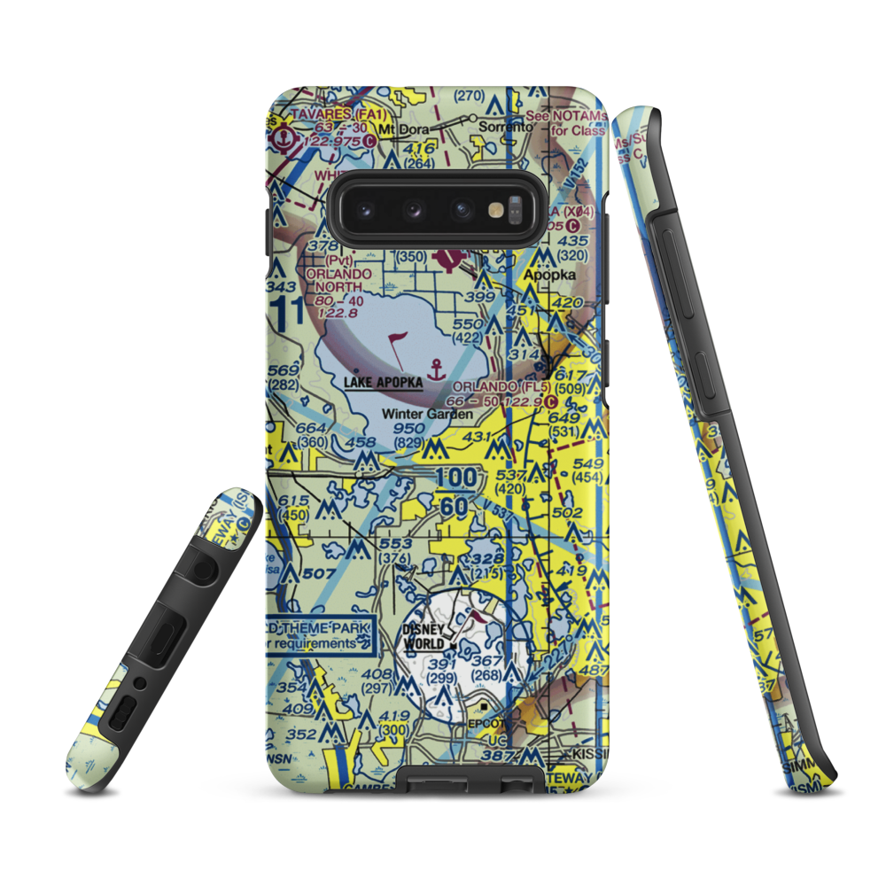 Lake Apopka South Seaplane Base (FD69) VFR Sectional Samsung Phone Case Samsung Galaxy S10 Plus model shown