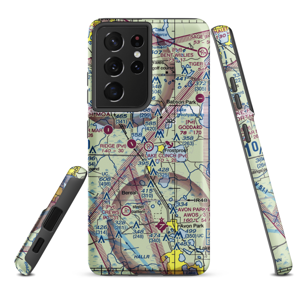 Lake Clinch Airpark (52FL) VFR Sectional Samsung Phone Case Samsung Galaxy S21 Ultra model shown