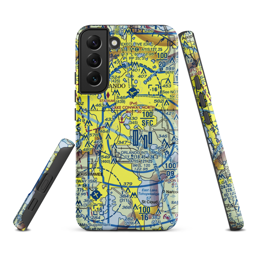 Lake Conway South Seaplane Base (0FL5) VFR Sectional Samsung Phone Case Samsung Galaxy S22 Plus model shown