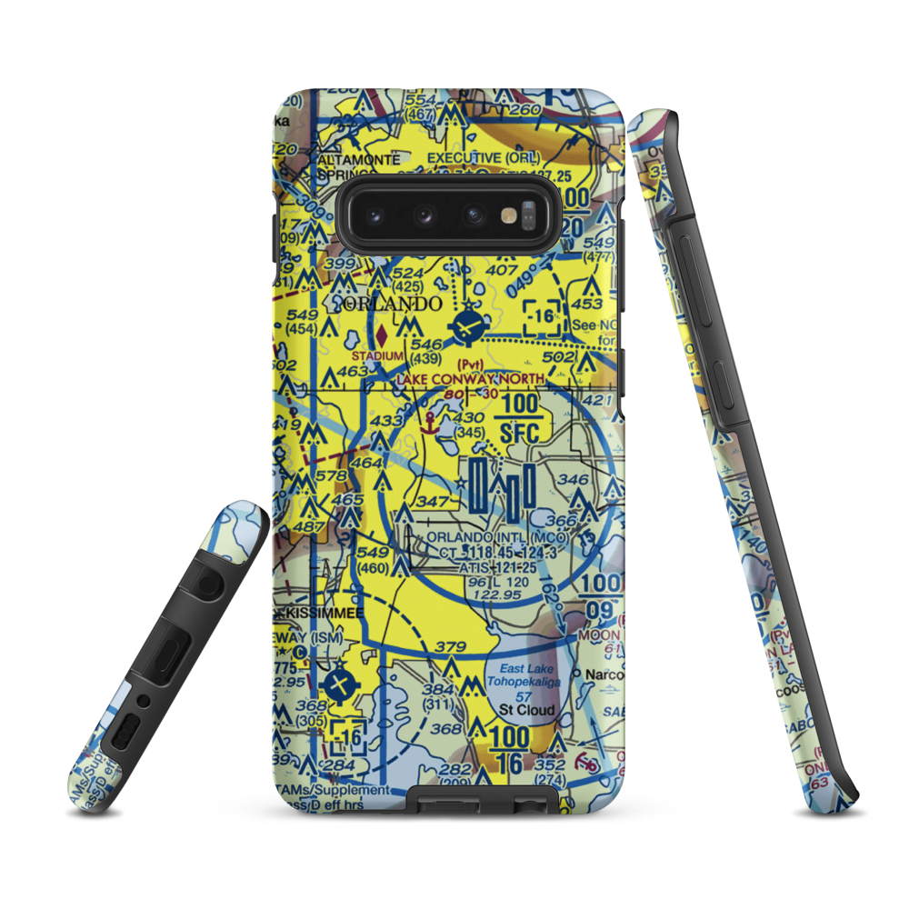 Lake Conway South Seaplane Base (0FL5) VFR Sectional Samsung Phone Case Samsung Galaxy S10 Plus model shown