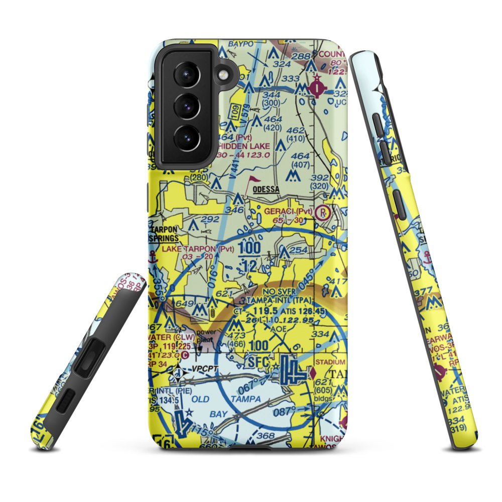 Lake Keystone Seaplane Base (57FL) VFR Sectional Samsung Phone Case Samsung Galaxy S21 Plus model shown