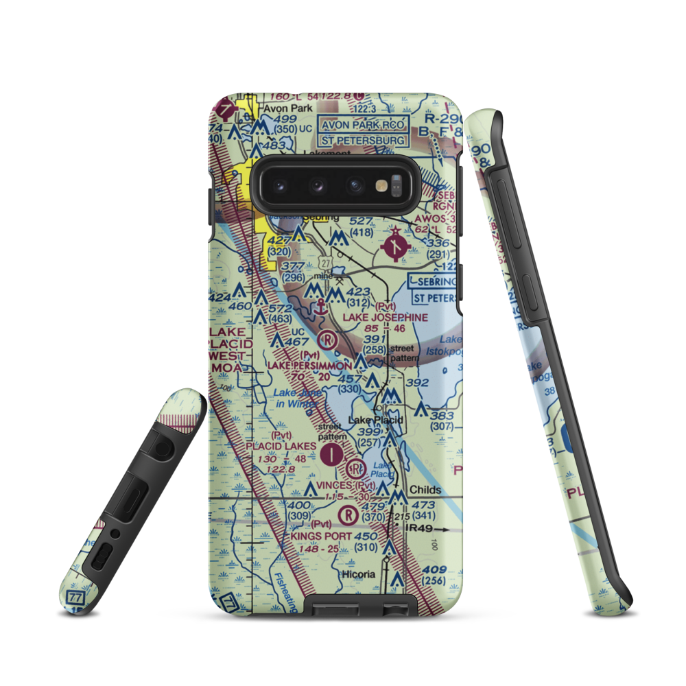 Lake Persimmon Airstrip (03FA) VFR Sectional Samsung Phone Case Samsung Galaxy S10 model shown