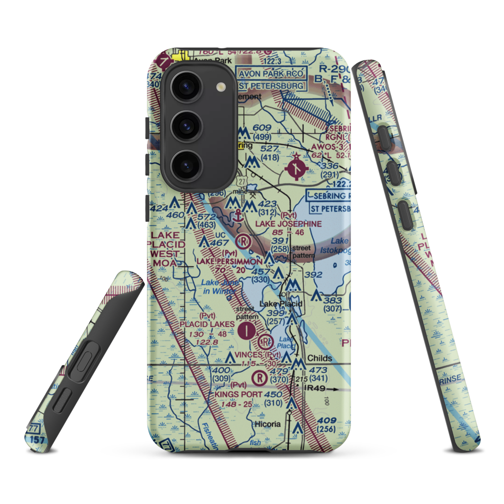 Lake Persimmon Airstrip (03FA) VFR Sectional Samsung Phone Case Samsung Galaxy S23 Plus model shown