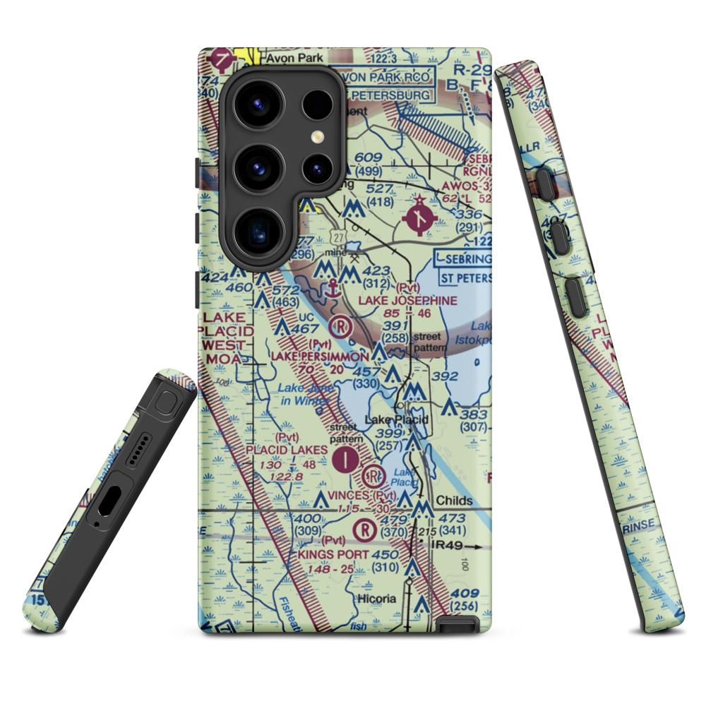 Lake Persimmon Airstrip (03FA) VFR Sectional Samsung Phone Case Samsung Galaxy S24 Ultra model shown