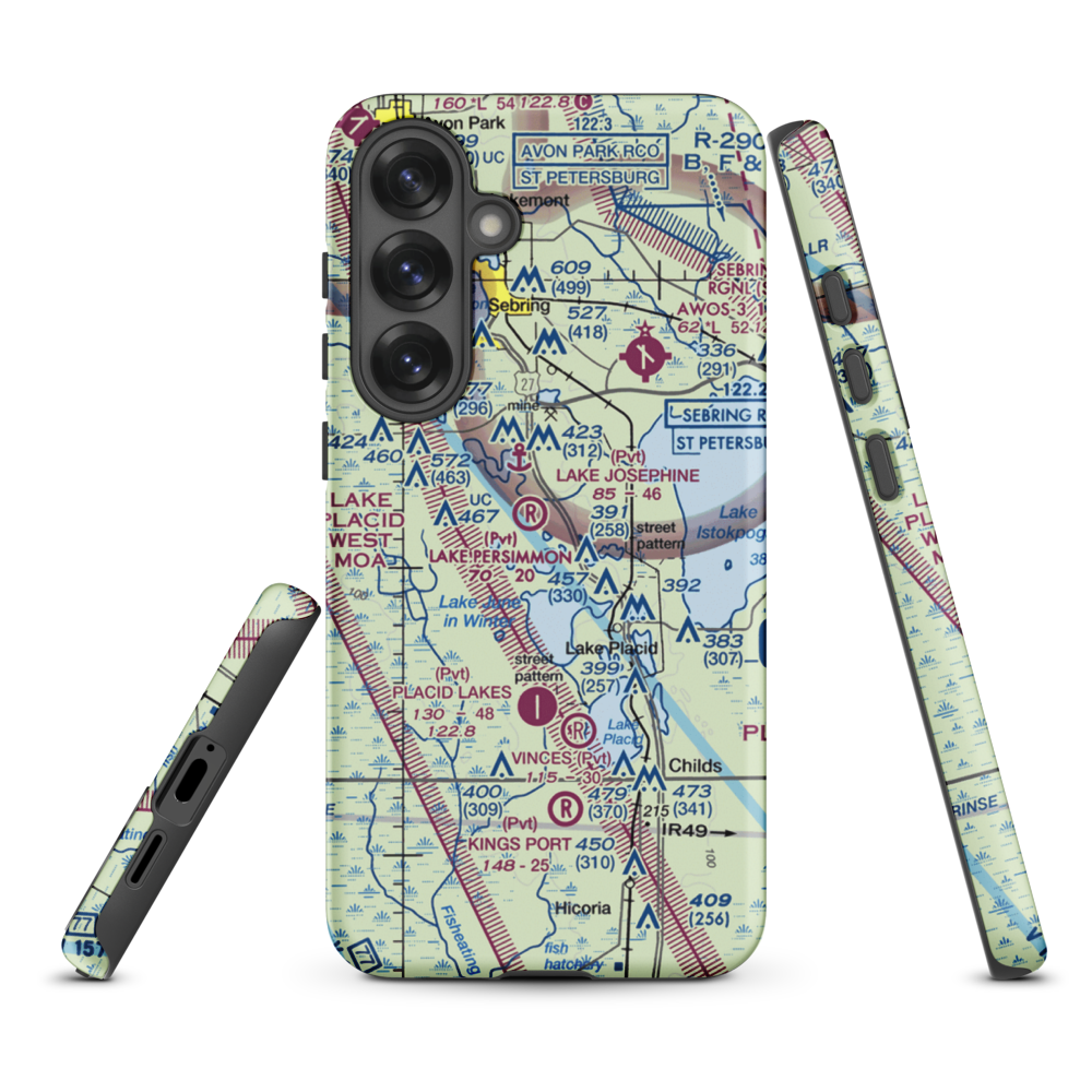Lake Persimmon Airstrip (03FA) VFR Sectional Samsung Phone Case Samsung Galaxy S25 Plus model shown