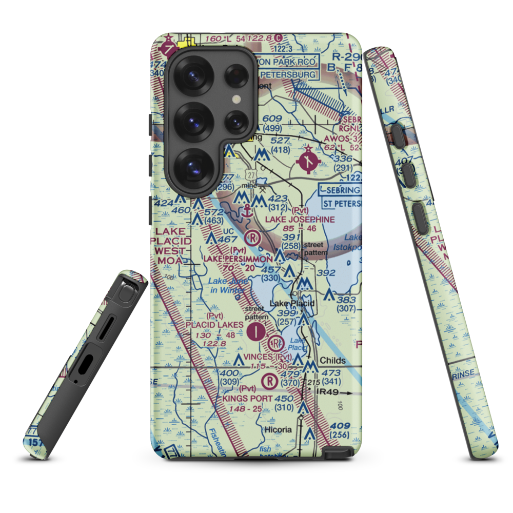 Lake Persimmon Airstrip (03FA) VFR Sectional Samsung Phone Case Samsung Galaxy S25 Ultra model shown