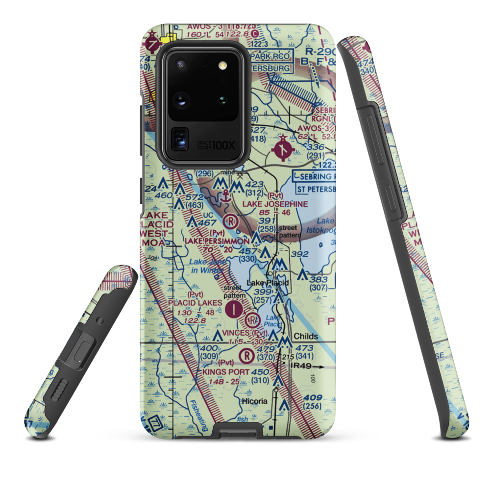 Lake Persimmon Airstrip (03FA) VFR Sectional Samsung Phone Case Samsung Galaxy S20 Ultra model shown