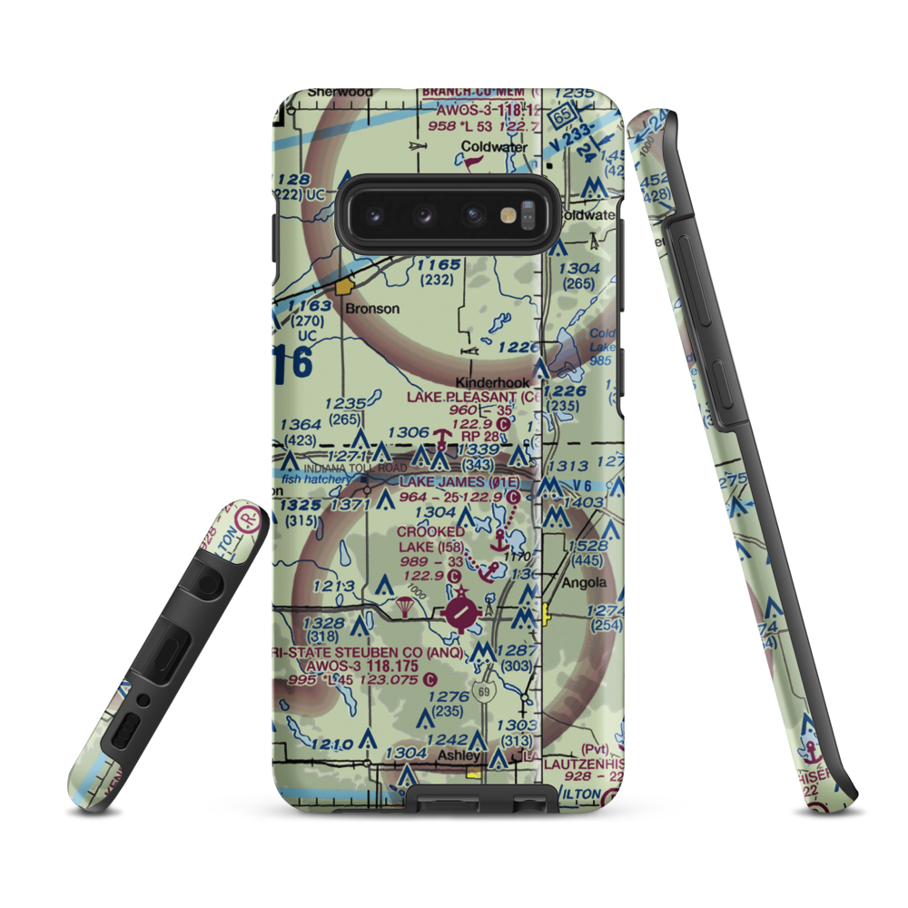 Lake Pleasant Seaplane Base (C67) VFR Sectional Samsung Phone Case Samsung Galaxy S10 Plus model shown