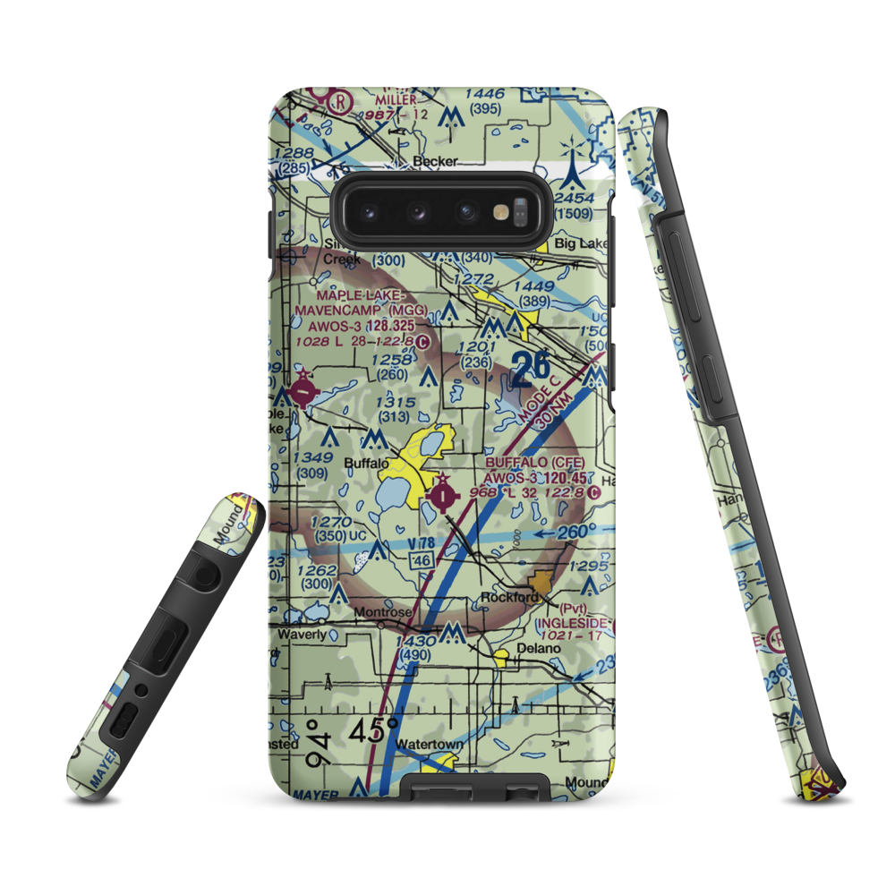 Lake Pulaski Seaplane Base (MY73) VFR Sectional Samsung Phone Case Samsung Galaxy S10 Plus model shown