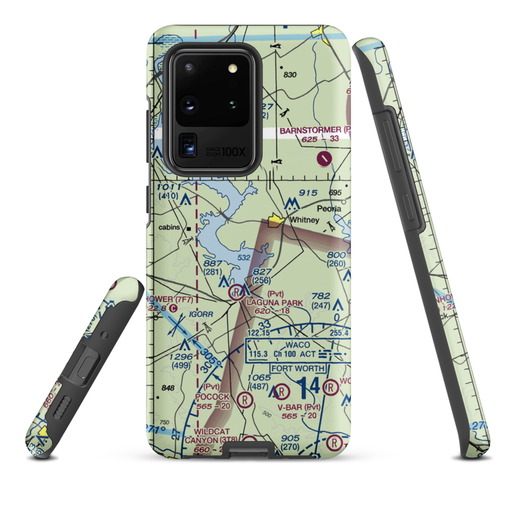 Lake Whitney State Park Airport (F50) VFR Sectional Samsung Phone Case Samsung Galaxy S20 Ultra model shown