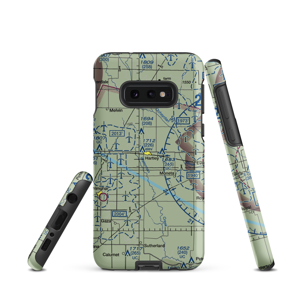 Lambert Fechter Municipal Airport (0Y4) VFR Sectional Samsung Phone Case Samsung Galaxy S10e model shown