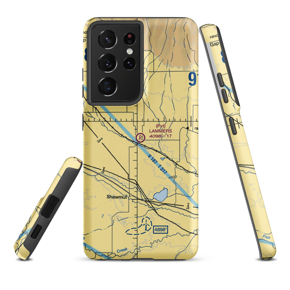 Lammers Airport (11MT) VFR Sectional Samsung Phone Case Samsung Galaxy S21 Ultra model shown