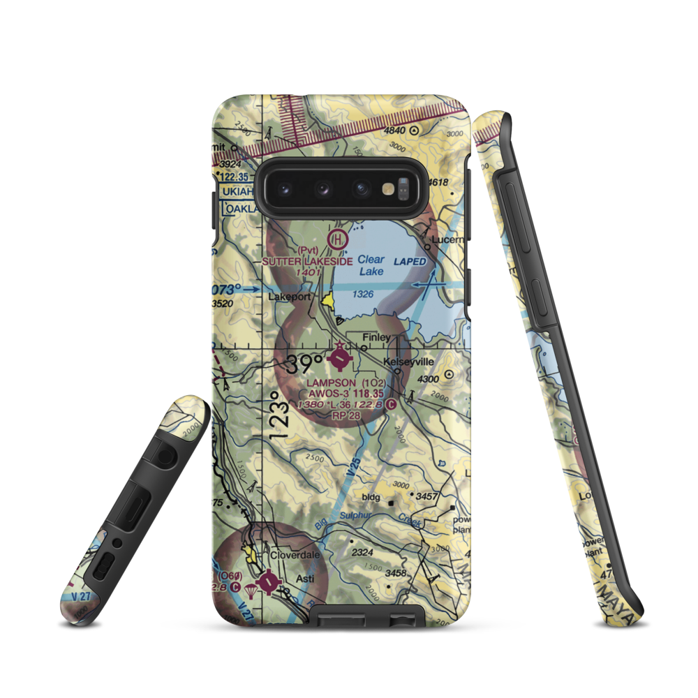 Lampson Field (1O2) VFR Sectional Samsung Phone Case Samsung Galaxy S10 model shown