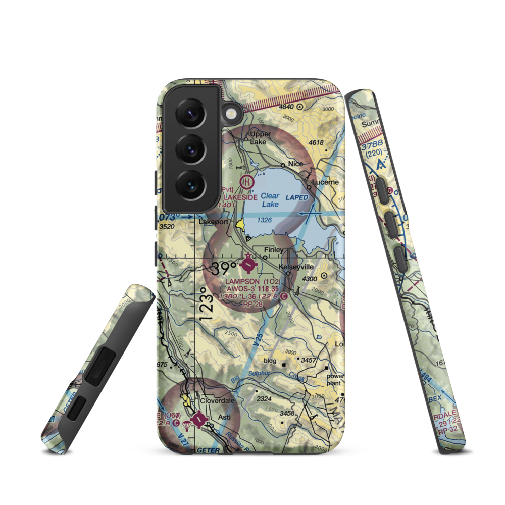 Lampson Field (1O2) VFR Sectional Samsung Phone Case Samsung Galaxy S22 model shown