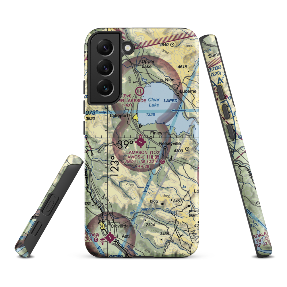 Lampson Field (1O2) VFR Sectional Samsung Phone Case Samsung Galaxy S22 Plus model shown