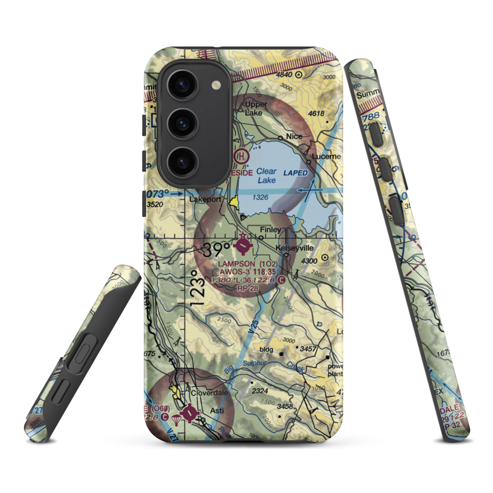 Lampson Field (1O2) VFR Sectional Samsung Phone Case Samsung Galaxy S23 Plus model shown