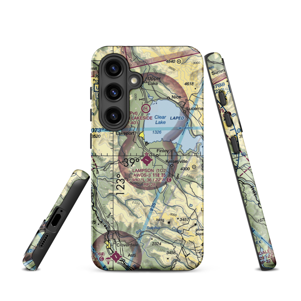 Lampson Field (1O2) VFR Sectional Samsung Phone Case Samsung Galaxy S24 model shown