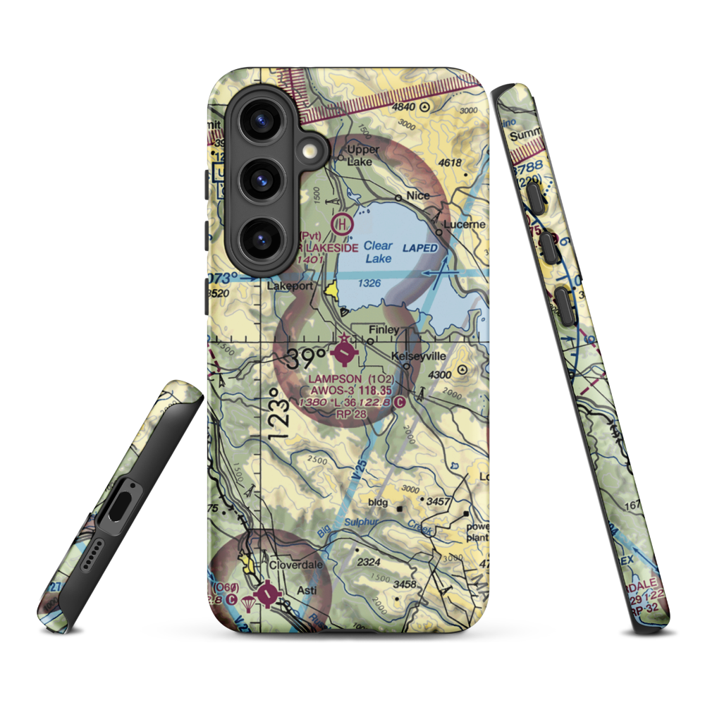 Lampson Field (1O2) VFR Sectional Samsung Phone Case Samsung Galaxy S24 Plus model shown