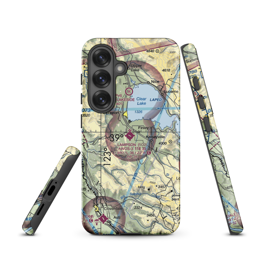 Lampson Field (1O2) VFR Sectional Samsung Phone Case Samsung Galaxy S25 model shown