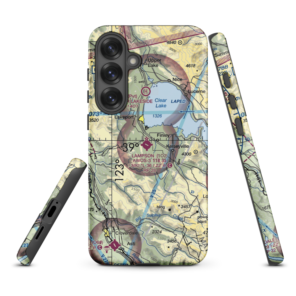 Lampson Field (1O2) VFR Sectional Samsung Phone Case Samsung Galaxy S25 Plus model shown