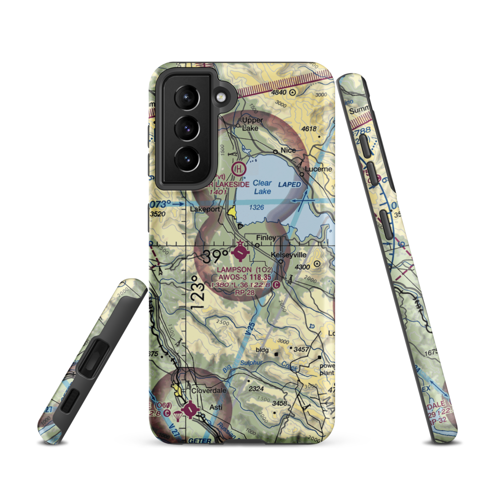 Lampson Field (1O2) VFR Sectional Samsung Phone Case Samsung Galaxy S21 model shown