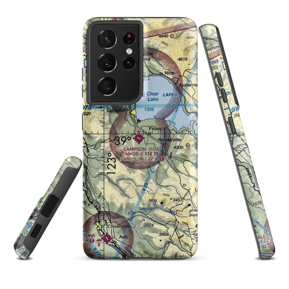 Lampson Field (1O2) VFR Sectional Samsung Phone Case Samsung Galaxy S21 Plus model shown