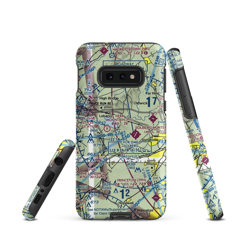 Lance Airport (6NJ8) VFR Sectional Samsung Phone Case Samsung Galaxy S10e model shown