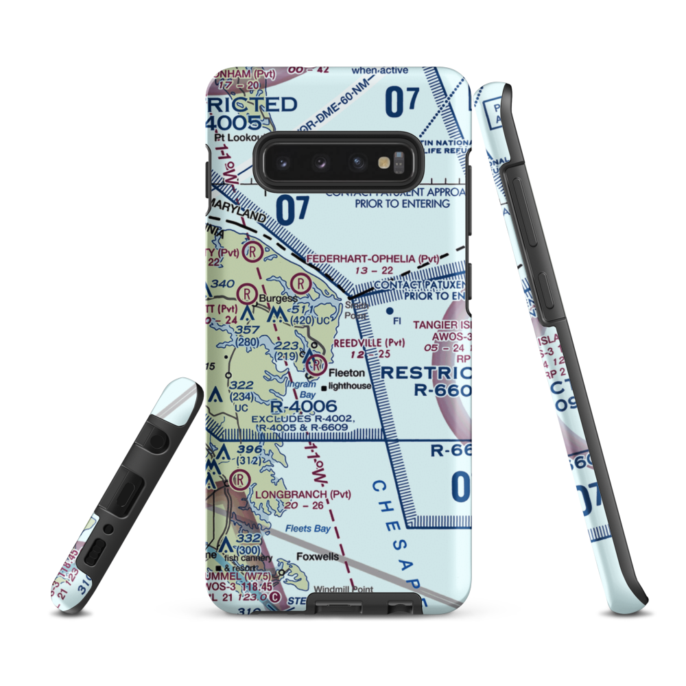 Land's End Seaplane Base (85VA) VFR Sectional Samsung Phone Case Samsung Galaxy S10 Plus model shown